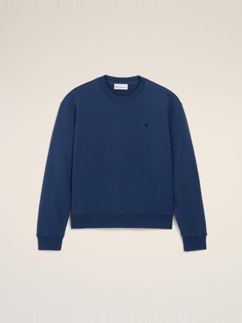 AMI Paris BLUE COTTON AMI DE COEUR SWEATSHIRT