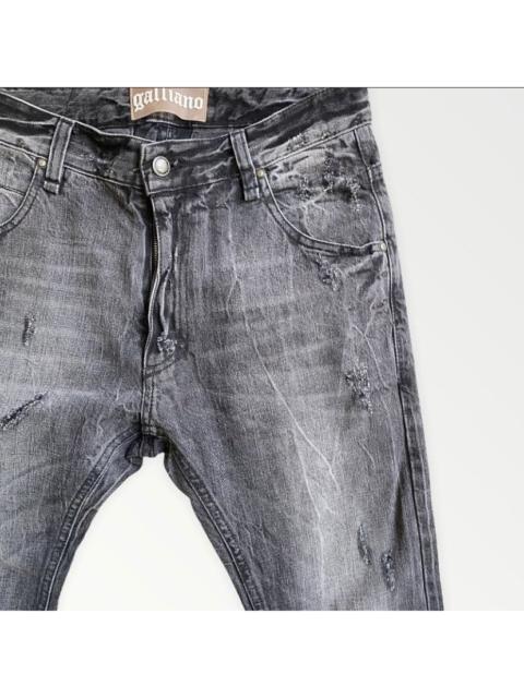John Galliano Galliano Black Stone Wash Slim Fit Jeans