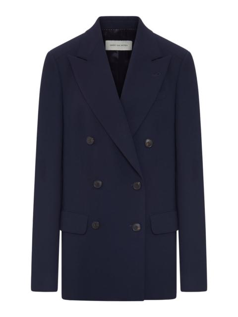 Dries Van Noten Dries Van Noten Women Navy Blue Double-Breasted Blazer