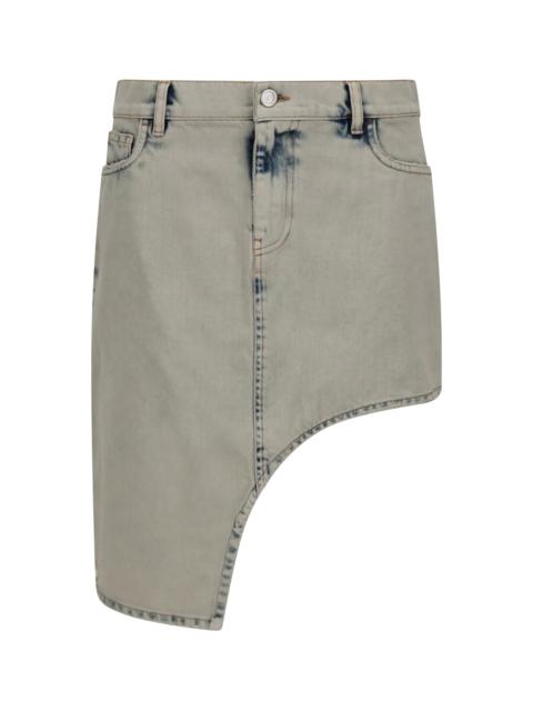 Coperni Women Asymmetric Denim Miniskirt