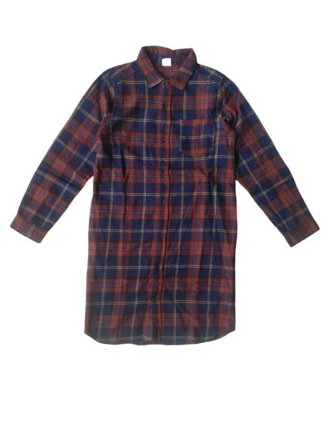Hysteric Glamour Devirock Long Plaid Flannel Shirt Grunge Japan