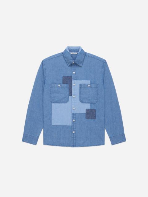 3sixteen Utility Shirt - Indigo Patchwork Chambray