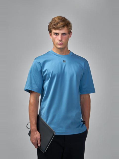 FENDI Cotton T-Shirt with FF Metal Detail