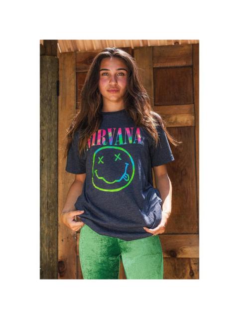 Other Designers Nirvana Neon Smile Short Sleeve Rave Graphic T-Shirt Small