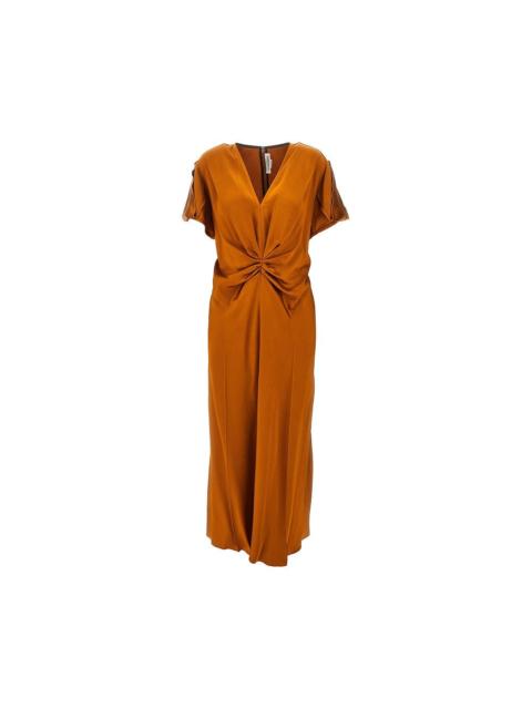 Victoria Beckham GATHERED WAIST MIDI DRESS