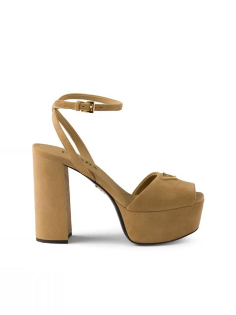 Prada 115mm suede platform sandals