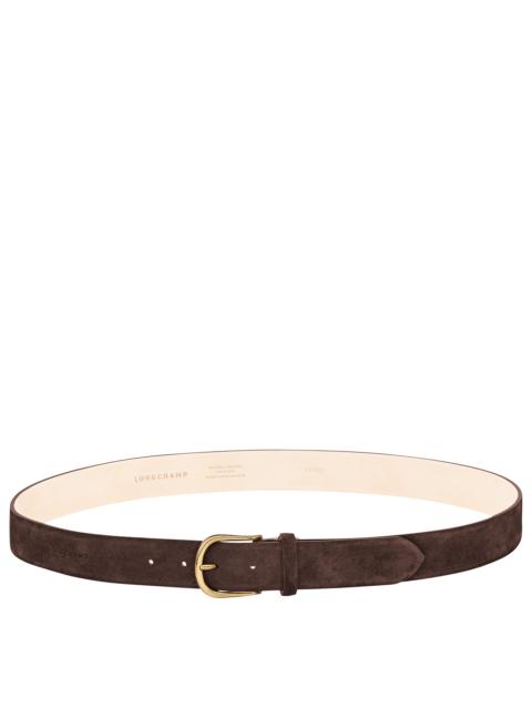 Longchamp French Charm Men's belt Mocha - Leather