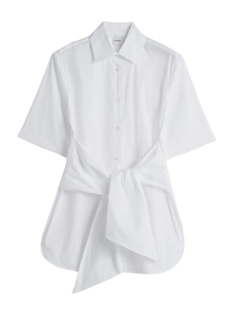 Aspesi Elbow Sleeve Tie Waist Top