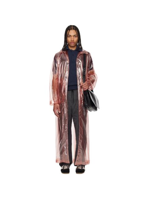 Dries Van Noten Pink Loose Fit Mac Coat