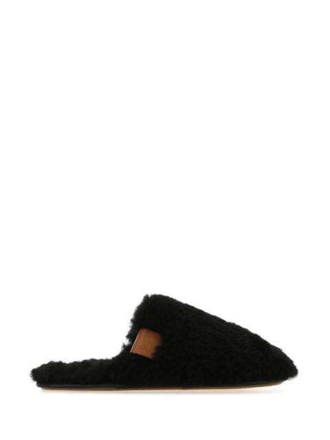 Loewe Loewe Man Black Shearling Slippers