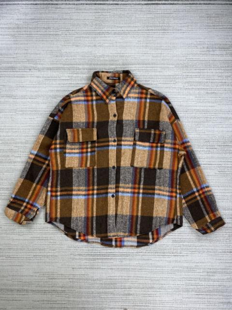 Other Designers Japanese Brand × Vintage - Vintage Spray Premium Japan Orange Checked Flannel