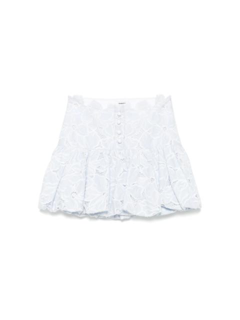 embroidered mini skirt