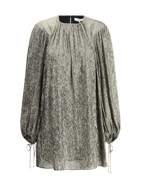 Chloé Women Silk Lamé Mini Dress