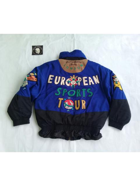 Other Designers Vintage Hardy Amies European Sports Tour London Jacket Embroidered size L - RARE