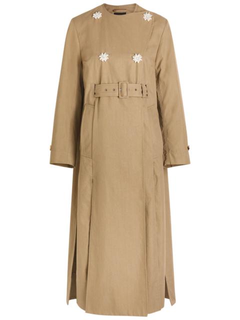 Simone Rocha Simone Rocha Embellished Panelled Canvas Trench Coat