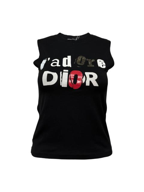 Dior CHRISTIAN DIOR Spring Summer 2003 "J'ADORE DIOR" Vintage Logo Tank Top