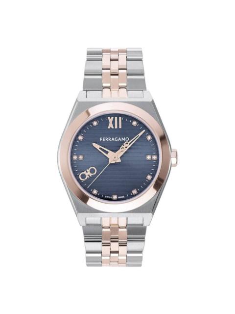FERRAGAMO Ferragamo Vega Quartz Diamond Blue Dial Men's Watch SFKI00824