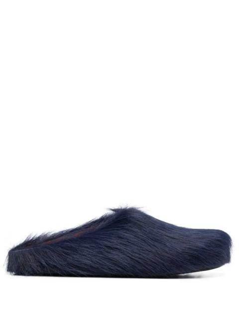 Marni Marni Men Fussbett Calf-Hair Sabot Slippers