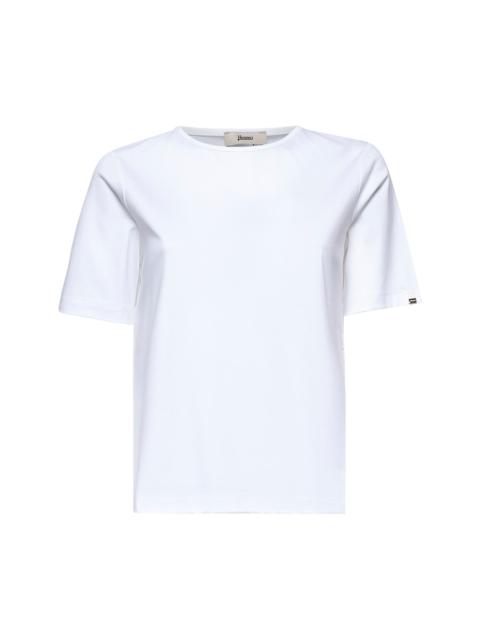 Herno Women White Ever Cotton Interlock T-Shirt