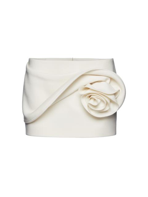 MAGDA BUTRYM Rosette-Detailed Mini Skirt ivory