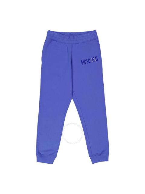 Moschino Moschino Fantasy Print Blue Logo Sweatpants
