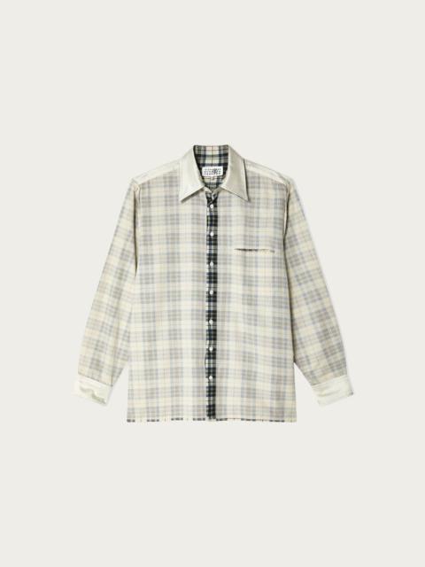 MM6 Maison Margiela Reversible Flannel Shirt - Black/Blue