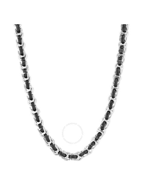 Robert Alton - Robert Alton Stainless Steel Black & White Fancy Link Chain