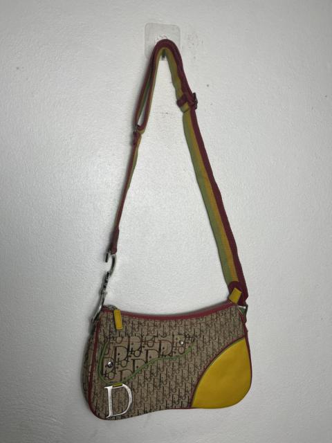 Christian Dior 2004 RASTA COLOUR SADDLE BAG Monogram
