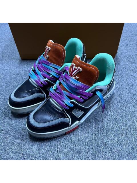 Louis Vuitton Louis Vuitton Black & Blue Color-block Low-top Fashion Sneakers