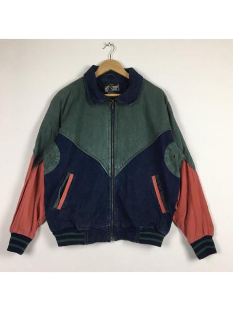 Other Designers Vintage Hot Spices Colour Block Denim Bomber