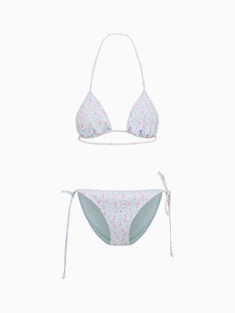 LoveShackFancy Harbor Blue Floral Bikini