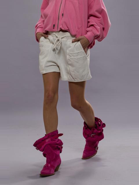 R13 LAYERED POCKET SWEATSHORT