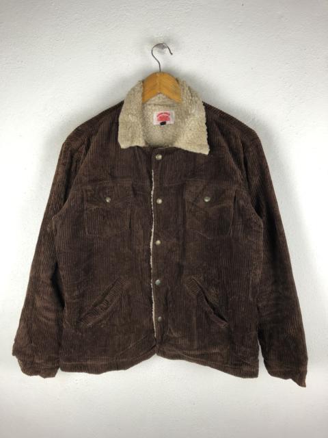 Other Designers Vintage - ROUND HOUSE BRAND TRUCKER JACKET WITH SHERLING LINING