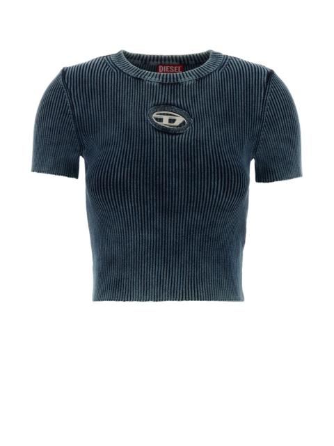 Diesel Denim blue cotton M-Anchor t-shirt