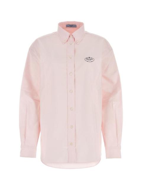 Prada Woman Light Pink Oxford Oversize Shirt
