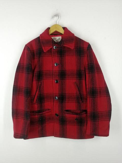 Other Designers Vintage - Vintage 50's 60's Monterey Club Sportswear Flannel Red Wool