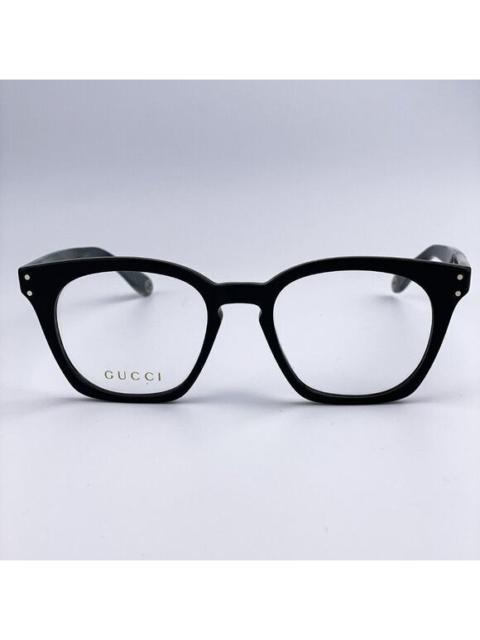 GUCCI SALE! NEW GUCCI LOGO GG0572O 009 Black Grey Demo Square Unisex Eyeglasses