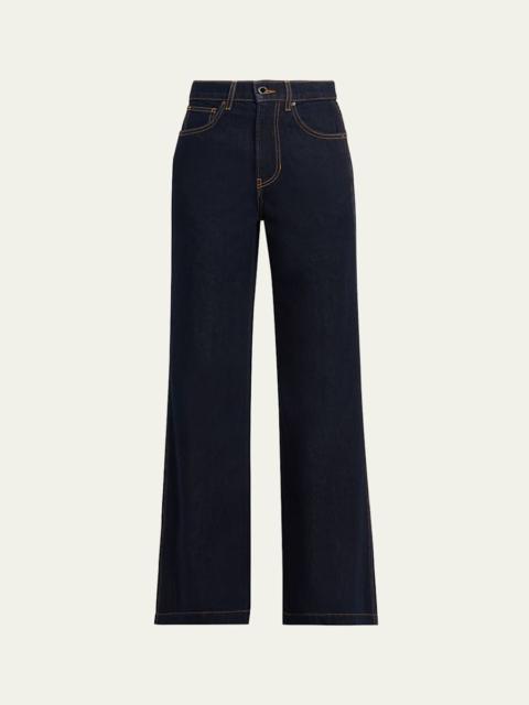 VERONICA BEARD Kasey Mid-Rise Wide-Leg Jeans