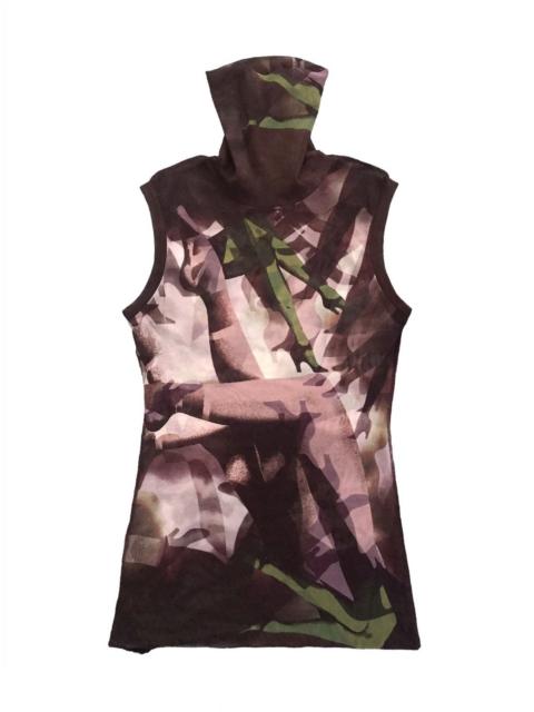 Jean Paul Gaultier Jean Paul Gaultier Mesh Turtleneck Sleeveless Top