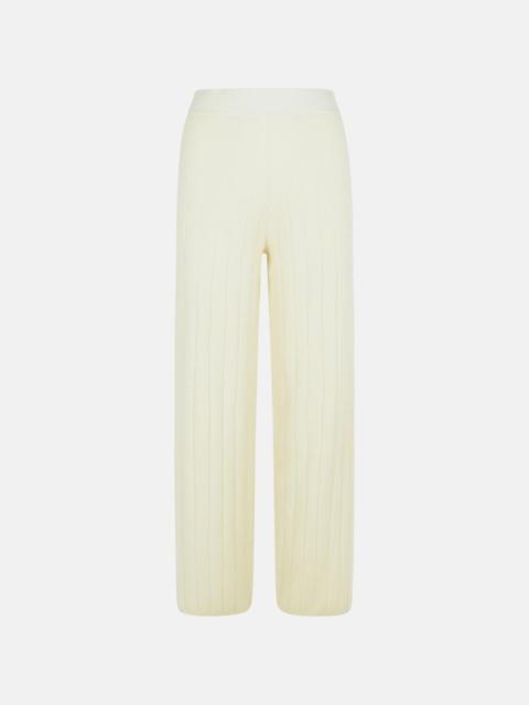 Max Mara 'JARDIN' WHITE CACHEMIRE JOGGER PANTS