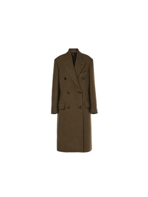 Acne Studios Acne Studios Checked Double-Breasted Wool Blend Coat Women