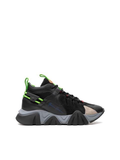 VERSACE Squalo "Black/Fluorescent Green" sneakers