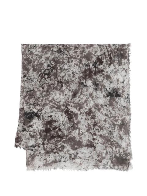 Avant Toi "Zola" Camouflage Effect Modal Linen Silk Scarf 130X135