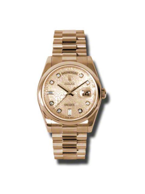 ROLEX Rolex Day-Date Champagne Dial 18K Everose Gold President Automatic Men's Watch 118205CJDP