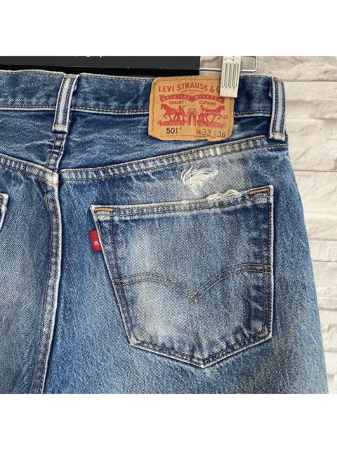 Levi's Levis 501 Distressed Jeans Stonewash
