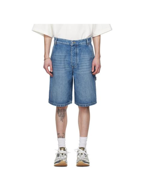 Bottega Veneta Blue Vintage Cargo Denim Shorts