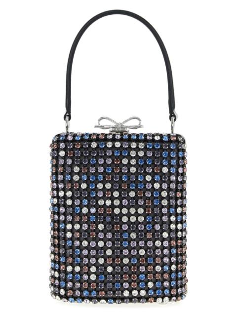 self-portrait 'Multi Crystal Chainmail' mini handbag