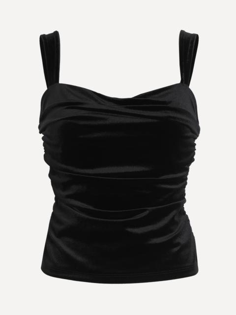 Reformation Trish Black Knit Top