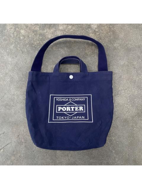 PORTER Porter Canvas 2 Ways Tote & Shoulder Bag Navy Blue
