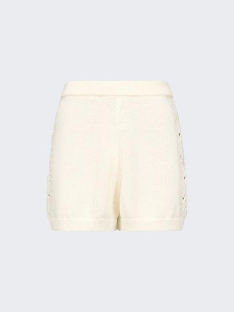 Loulou de Saison Andel Knitted Shorts With Shell Ivory
